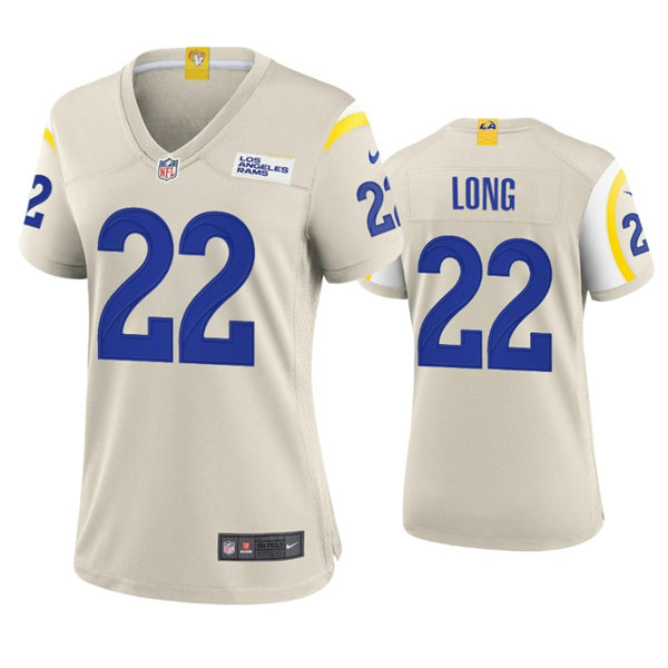 Womens Los Angeles Rams #22 David Long Nike Bone Limited Jersey