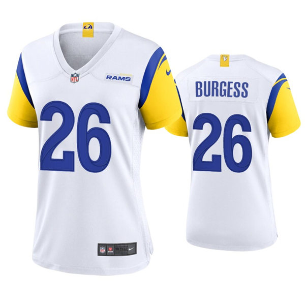 Womens Los Angeles Rams #26 Terrell Burgess 2021 Nike White Modern Throwback Jersey