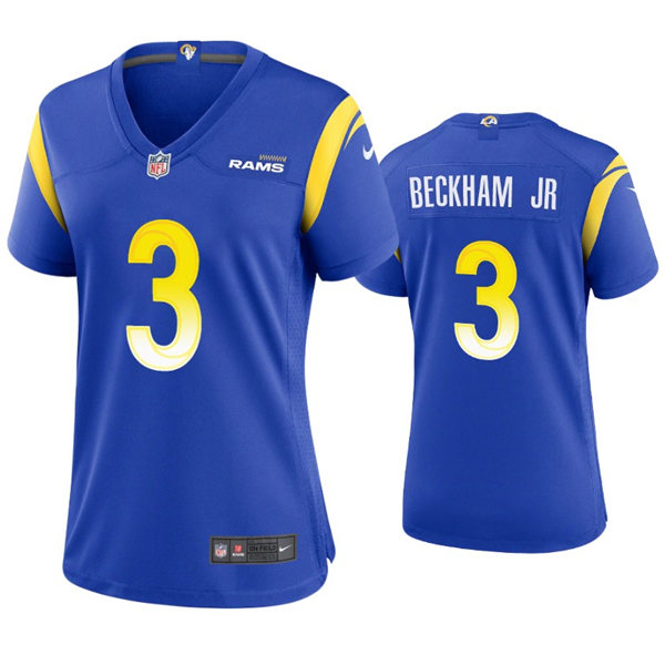 Womens Los Angeles Rams #3 Odell Beckham Jr. Nike Royal Limited Jersey