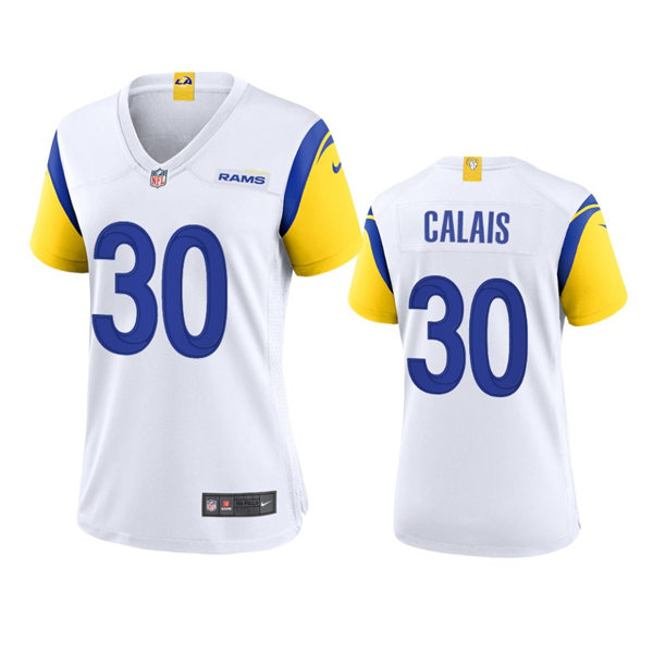 Womens Los Angeles Rams #30 Raymond Calais Nike 2021 White Modern Retro Jersey