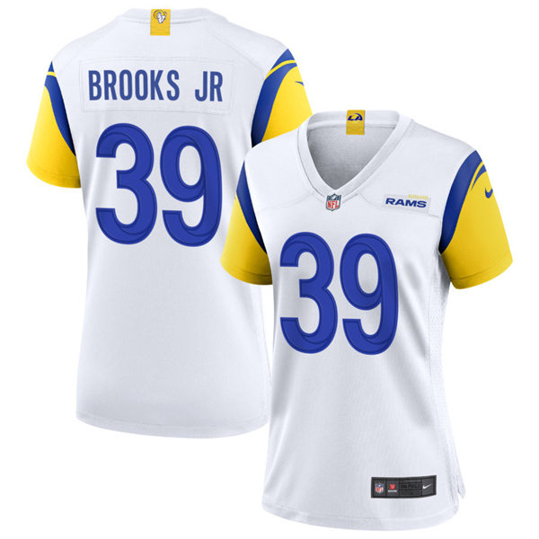 Womens Los Angeles Rams #39 Antoine Brooks 2021 Nike White Modern Throwback Jersey