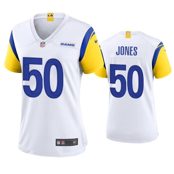 Womens Los Angeles Rams #50 Ernest Jones 2021 Nike White Modern Throwback Jersey