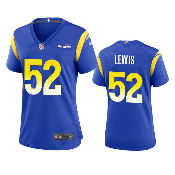 Womens Los Angeles Rams #52 Terrell Lewis Nike Royal Limited Jersey