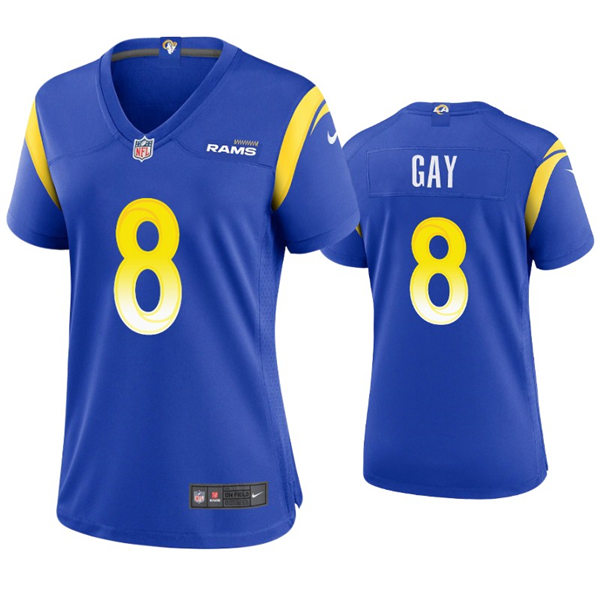 Womens Los Angeles Rams #8 Matt Gay Nike Royal Limited Jersey