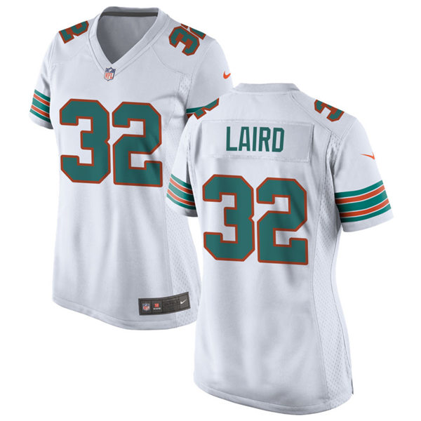 Womens Miami Dolphins #32 Patrick Laird Nike White Retro Alternate Vapor Limited Jersey