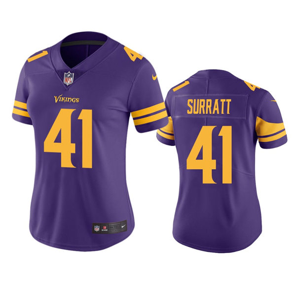 Womens Minnesota Vikings #41 Chazz Surratt Nike Purple Color Rush Limited Jersey