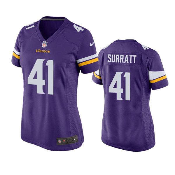 Womens Minnesota Vikings #41 Chazz Surratt Nike Purple Limited Jersey