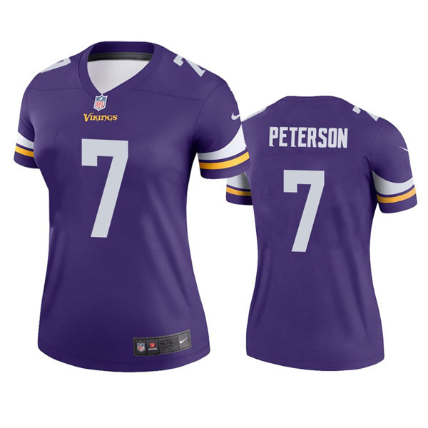 Womens Minnesota Vikings #7 Patrick Peterson Nike Purple Limited Jersey