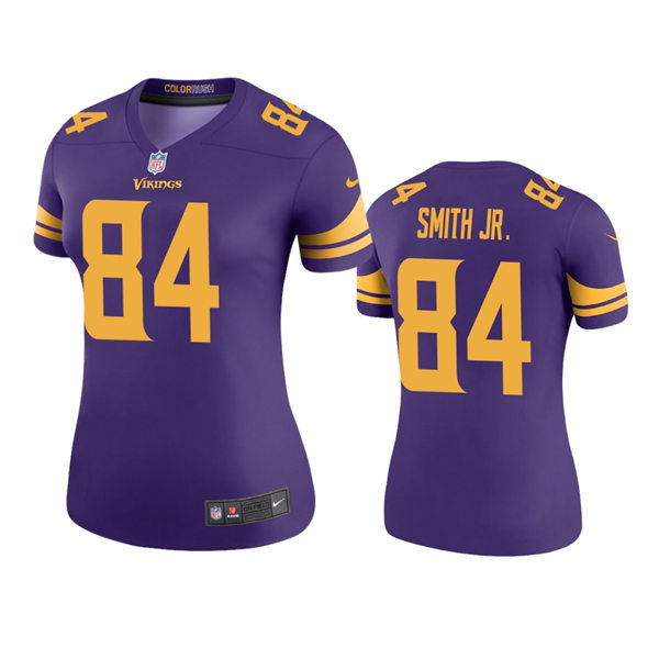 Womens Minnesota Vikings #84 Irv Smith Jr Nike Purple Color Rush Limited Jersey
