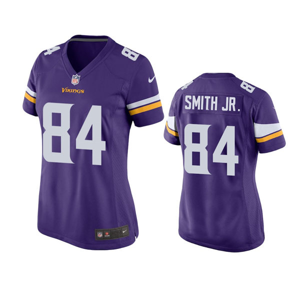 Womens Minnesota Vikings #84 Irv Smith Jr Nike Purple Limited Jersey