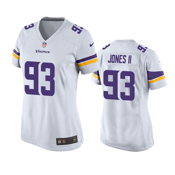 Womens Minnesota Vikings #93 Patrick Jones II Nike White Limited Jersey