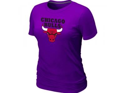 Womens NBA Chicago Bulls Big & Tall Primary Logo Purple T-Shirt