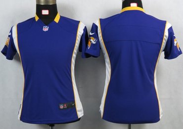Womens NEW Minnesota Vikings Blank Purple Portrait Fashion Game Jerseys