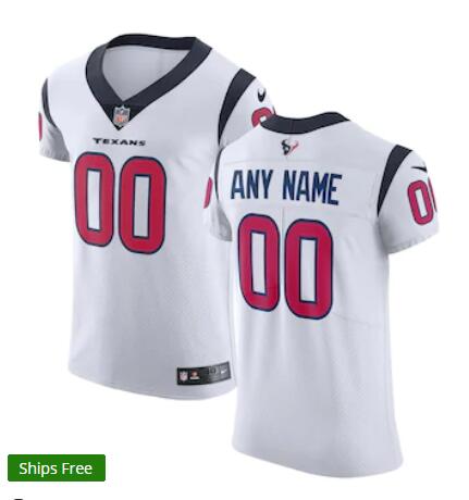 Womens Nike Houston Texans Customized Nike White Vapor Limited Jersey