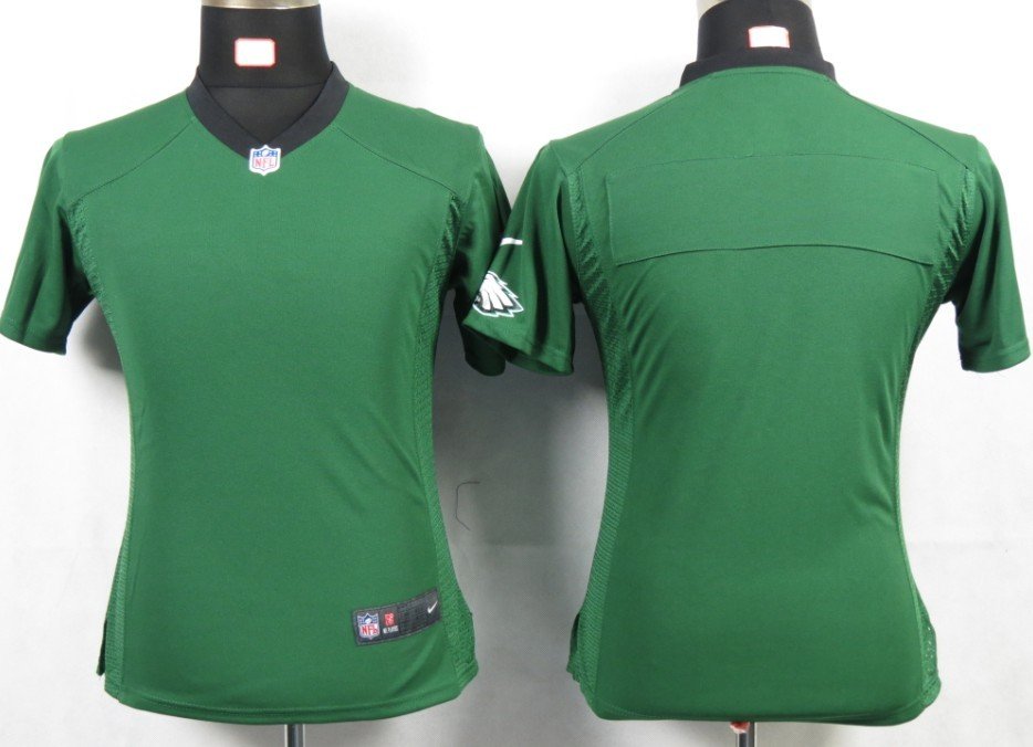 Womens NEW NFL Philadelphia Eagles Blank Green Portrait Fashion Game Jerseys