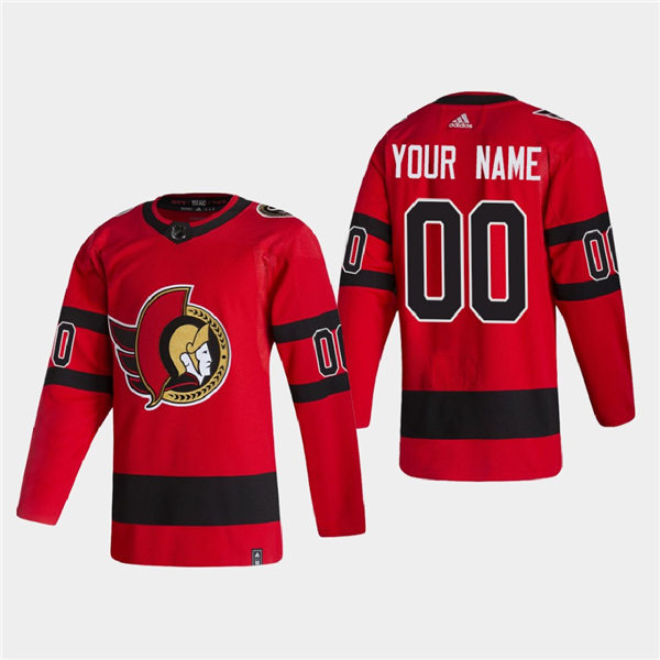 Womens Ottawa Senators Custom Adidas Red 2021 Season Reverse Retro Jersey Stitched