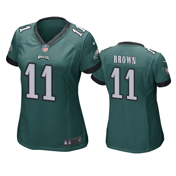Womens Philadelphia Eagles #11 A. J. Brown Team Color Midnight Green Limited Jersey