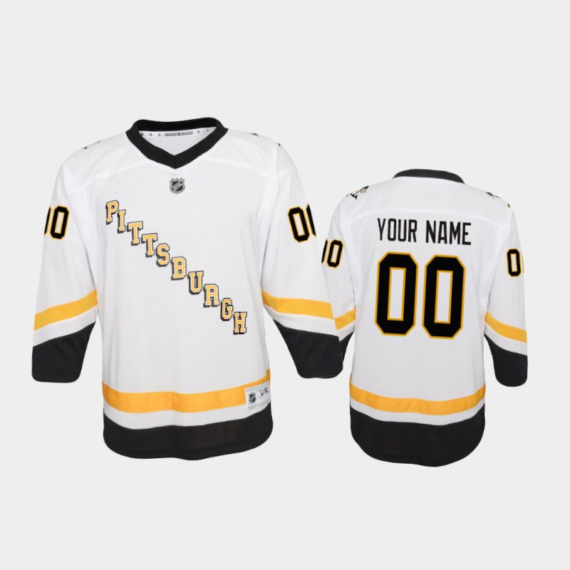 Womens Pittsburgh Penguins Custom 2021 Adidas White Reverse Retro Jersey Stitched