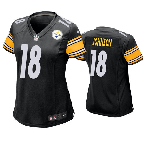 Womens Pittsburgh Steelers #18 Diontae Johnson Nike Black Limited Jersey