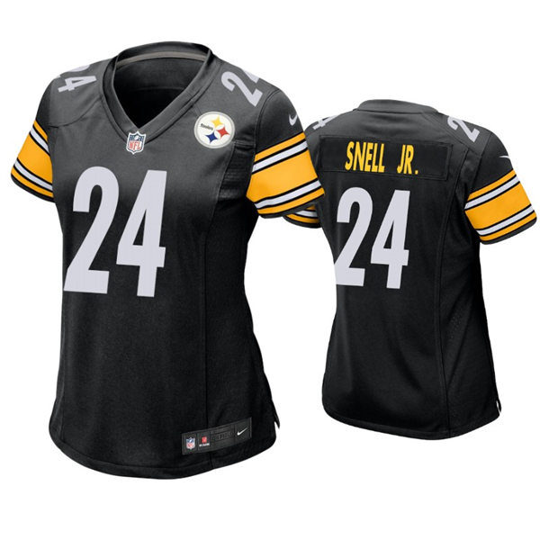 Womens Pittsburgh Steelers #24 Benny Snell Jr Nike Black Limited Jersey