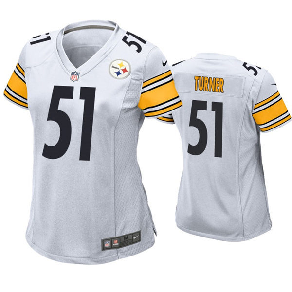 Womens Pittsburgh Steelers #51 Trai Turner Nike White Limited Jersey