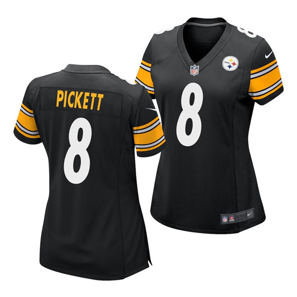 Womens Pittsburgh Steelers #8 Kenny Pickett Nike Black Limited Jersey