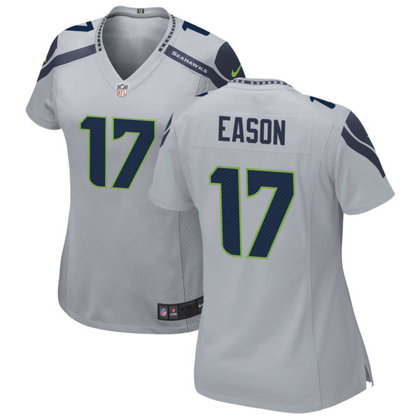 Womens Seattle Seahawks #17 Jacob Eason Nike Gray Alternate Limited Jersey