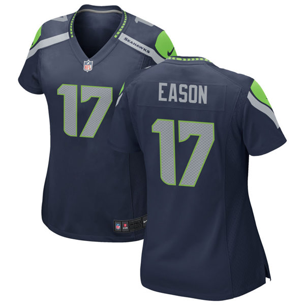 Womens Seattle Seahawks #17 Jacob Eason Nike Navy Team Color Limited Jersey