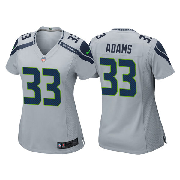 Womens Seattle Seahawks #33 Jamal Adams Nike Gray Alternate Limited Jersey