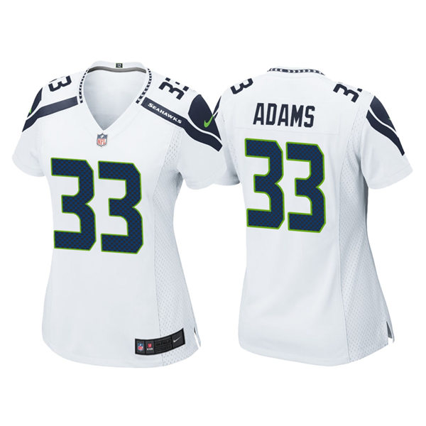 Womens Seattle Seahawks #33 Jamal Adams Nike White Vapor Limited Jersey