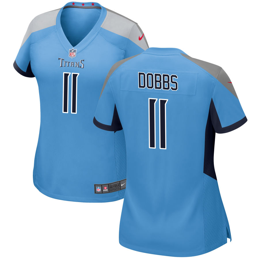 Womens Tennessee Titans #11 Joshua Dobbs Nike Light Blue Alternate Limited Jersey