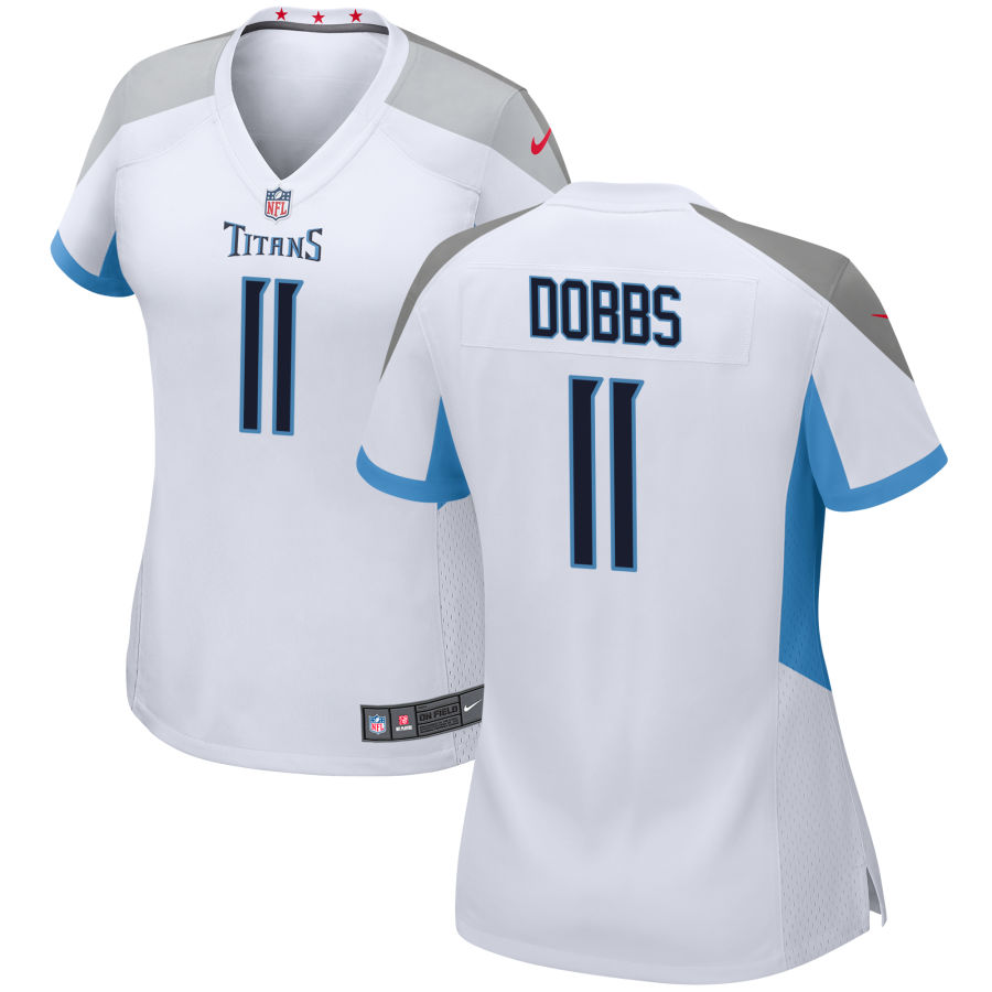 Womens Tennessee Titans #11 Joshua Dobbs Nike White Limited Jersey