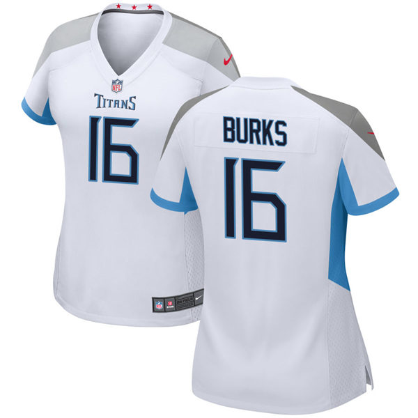 Womens Tennessee Titans #16 Treylon Burks Nike White Limited Jersey