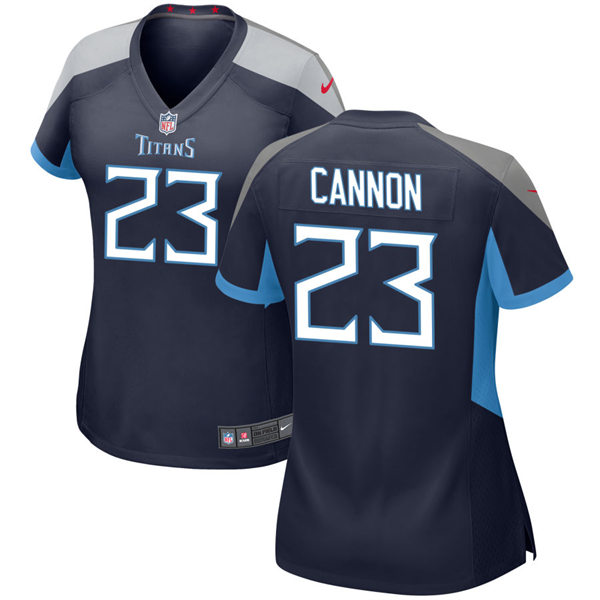 Womens Tennessee Titans #23 Trenton Cannon Nike Navy Limited Jersey