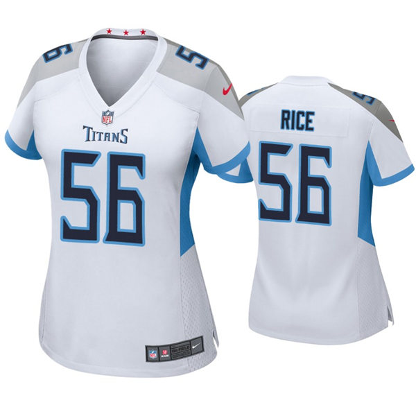 Womens Tennessee Titans #56 Monty Rice Nike White Stitched Limited Jersey