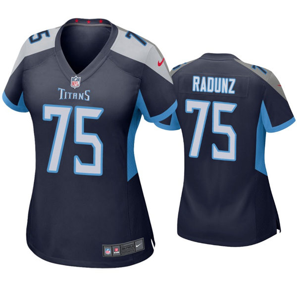 Womens Tennessee Titans #75 Dillon Radunz Nike Navy Limited Jersey