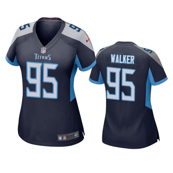 Womens Tennessee Titans #95 DeMarcus Walker Nike Navy Limited Jersey