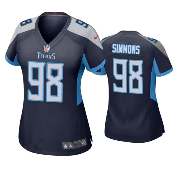Womens Tennessee Titans #98 Jeffery Simmons Nike Navy Limited Jersey