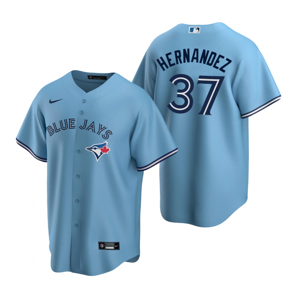 Womens Toronto Blue #37 Teoscar Hernandez Nike Powder Blue Alternate Cool Base Jersey