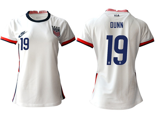 Womens USA #19 Dunn Home Jersey