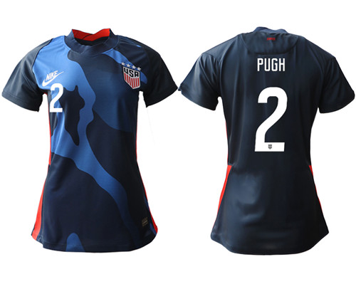 Womens USA #2 Pugh Away Jersey