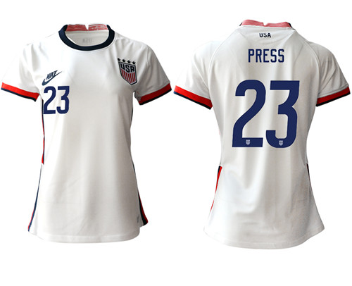 Womens USA #23 Press Home Jersey