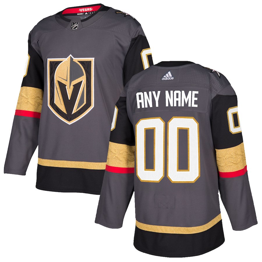 Womens Vegas Golden Knights Custom Stitched Adidas Home Black Jersey Stitched