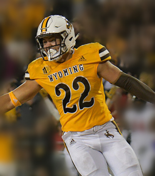 Wyoming Cowboys #22 Sam Scott 2023 Gold College Football Game Jersey 