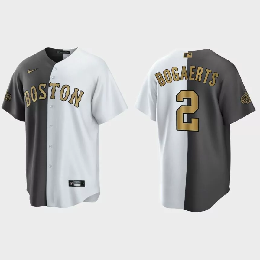 Xander Bogaerts Boston Red Sox 2022 MLB All-Star Game Split Jersey – White Charcoal