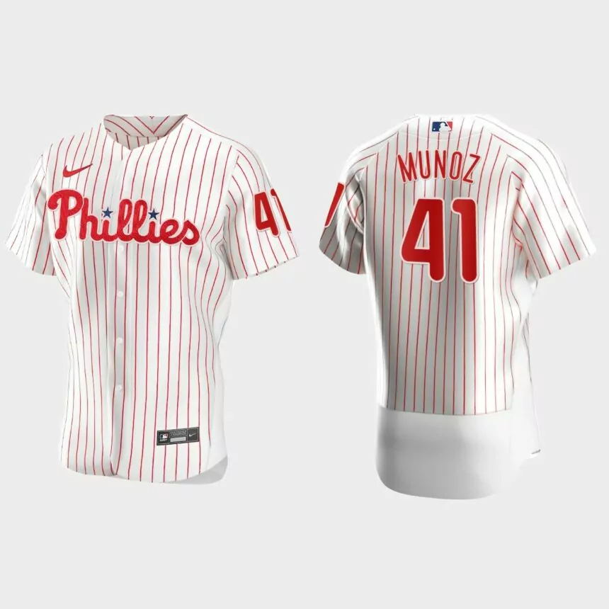 Yairo Munoz Philadelphia Phillies Authentic Home Jersey – White