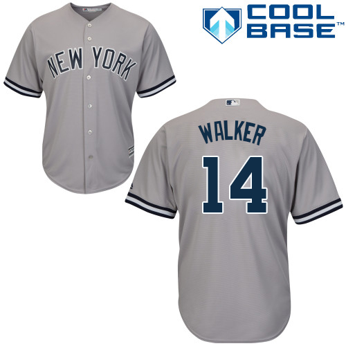 Yankees #14 Neil Walker Grey Cool Base Stitched Youth Baseball Jersey
