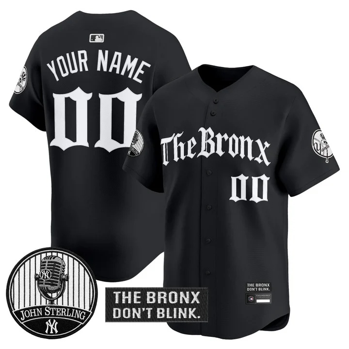 Yankees The Bronx Gothic Vapor Premier Limited Custom Jersey