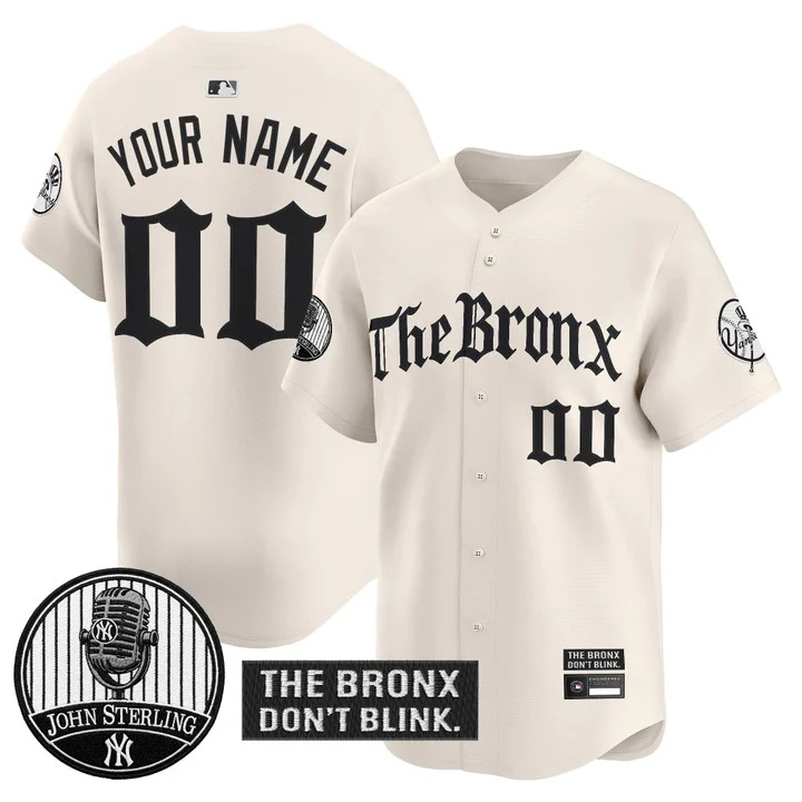 Yankees The Bronx Gothic Vapor Premier Limited Custom Jersey CREAM