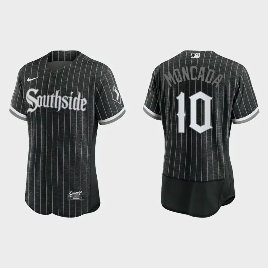 Yoan Moncada Chicago White Sox 2021 City Connect Authentic Jersey – Black